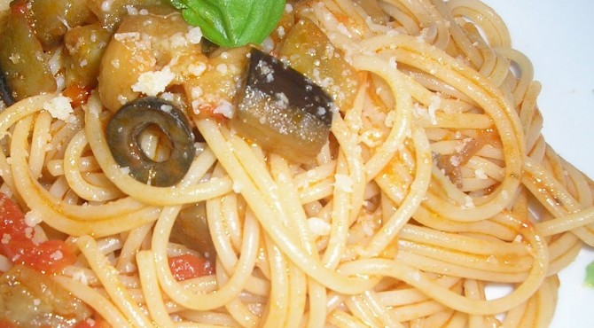 linguine melanzane e olive