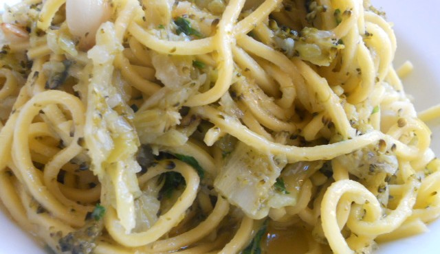 spaghetti ai carciofi