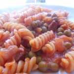 fusilli piselli e caciotta